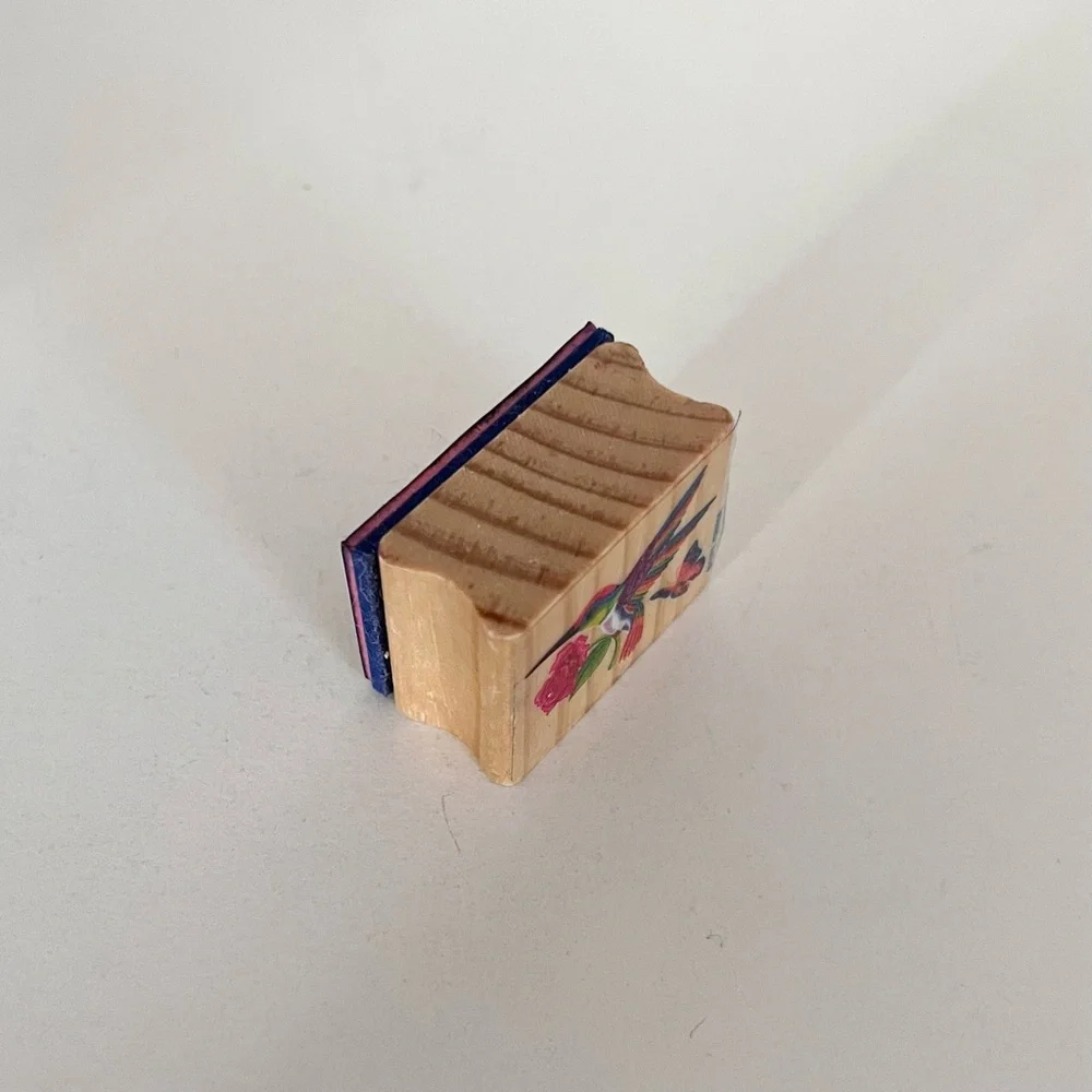 Vintage Lisa Frank hummingbird stamp
